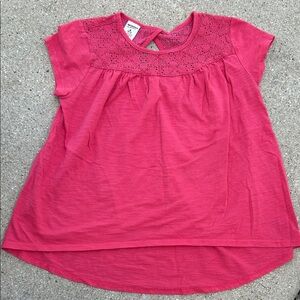 Arizona Jean Company Coral Eyelet Detail Blouse